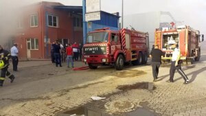 Nazilli’deki Atık Ayırma Tesisinde Yangın