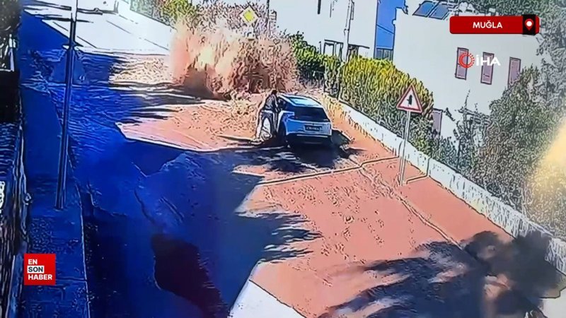 Muğla’da ana su hattı bomba gibi patladı