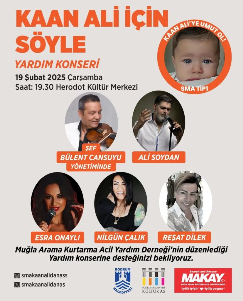 SMA hastası Kaan Ali Danaş için Bodrum’da konser düzenlenecek