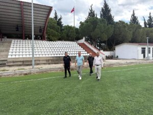 Aydın İl Müdürü Yığmatepe, Kuyucak Stadyumu’ndaki Yenileme Çalışmalarını İnceledi